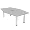 Skutchi Designs 45.25 in W, 71.5 in L, 29 in H, Engineered Wood Top, Grey H-HEXIR-4672PT-01-EL - alternate 1